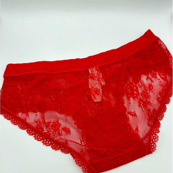 Victoria's Secret Red Stretch Lace Hiphugger 2012 Bikini Panty - Picture 2 of 12